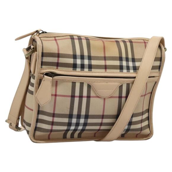 Burberry Nova Check Shoulder Bag Pvc Beige - Picture 1 of 16